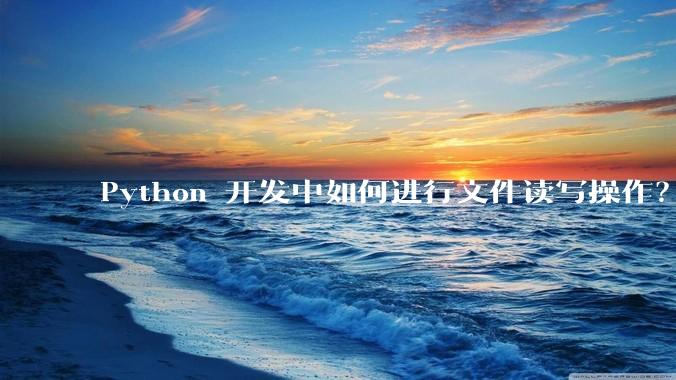 Python 开发中如何进行文件读写操作？